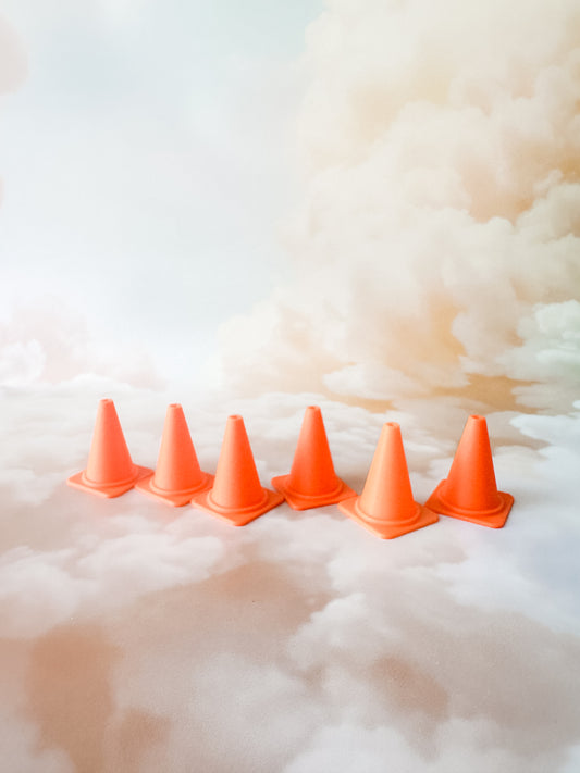 Construction Cones - Sensory Play & Playdough Add In | Set of 6