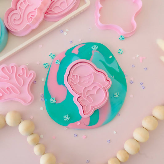 Eco Playdough Stamp | Mermaid: Pink