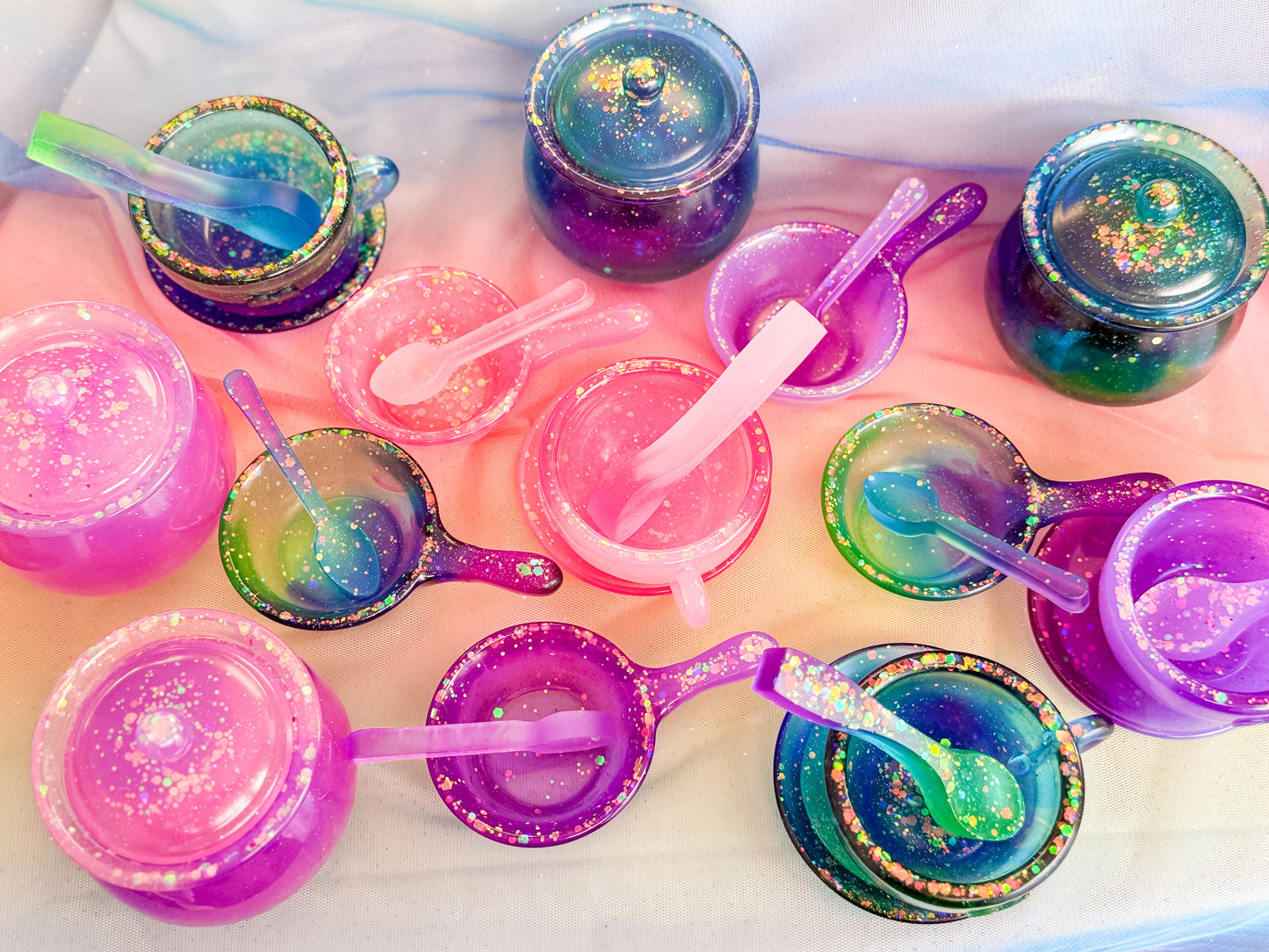 Play Scoop Set, Sensory Play Scoop Set (Moonbeam)