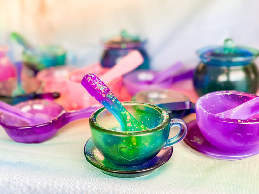 Teacup Set Play Accessories (2 tone Purple)