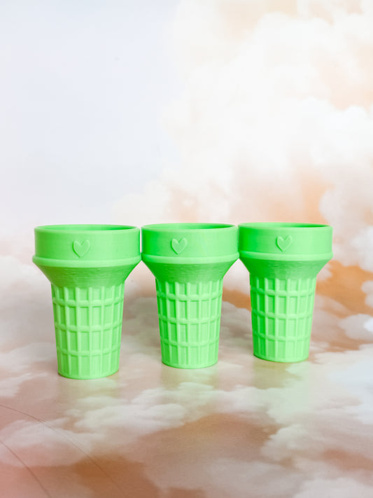 Ice Cream Cones (Bright Green)