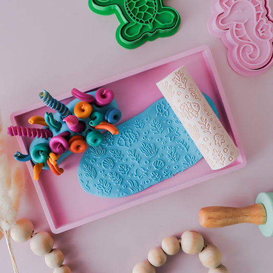 Eco Textured Roller | Ocean Life: Beige