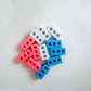 Construction Eco Mini Play Bricks | Set of 12 (Pink, Blue, White)