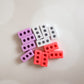 Construction Eco Mini Play Bricks | Set of 12 (Purple, Pink, White)