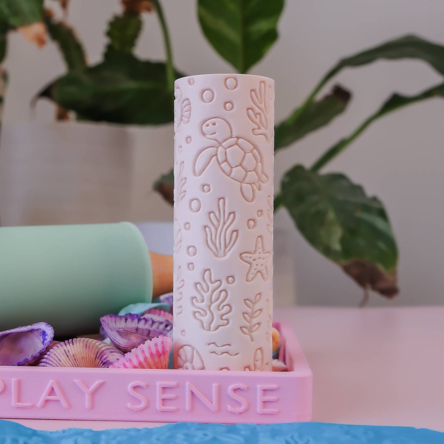 Eco Textured Roller | Ocean Life: Beige