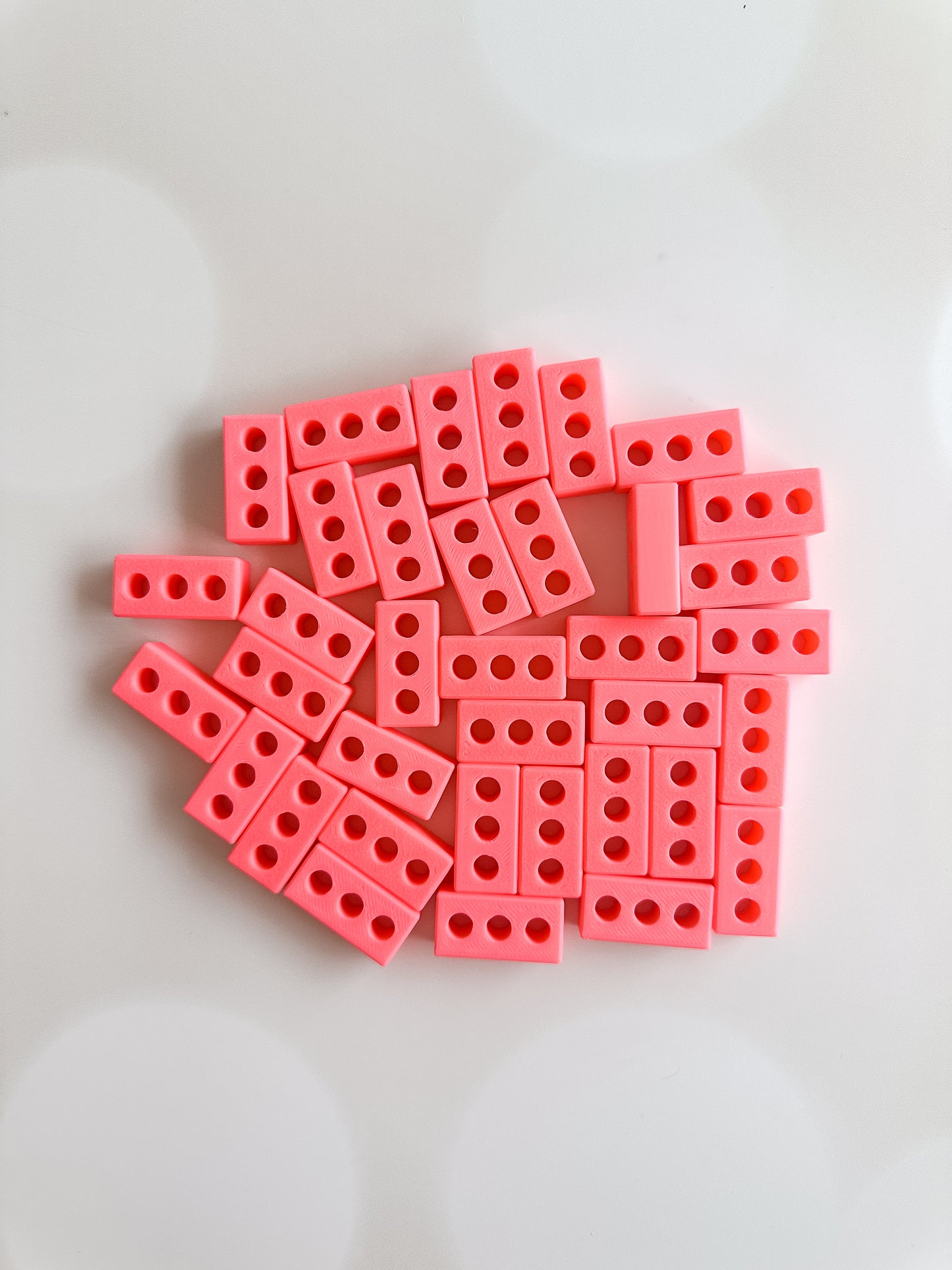 Construction Eco Mini Play Bricks | Set of 12 (Purple, Pink, White)