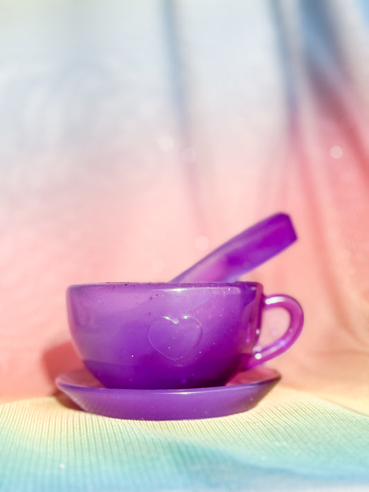 Teacup Set Play Accessories (2 tone Purple)