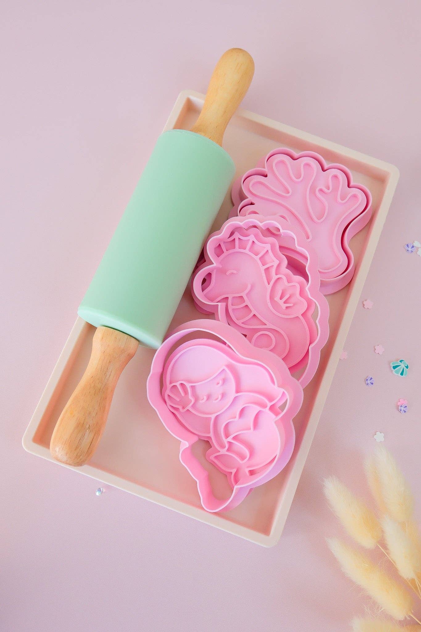Eco Playdough Stamp | Mermaid: Pink