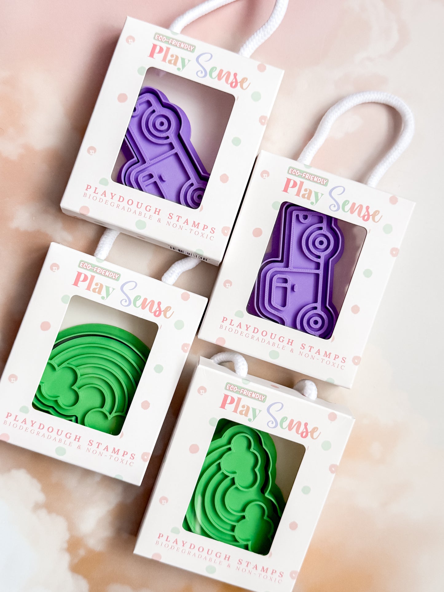 Eco Playdough Stamp | Rainbows (GREEN)