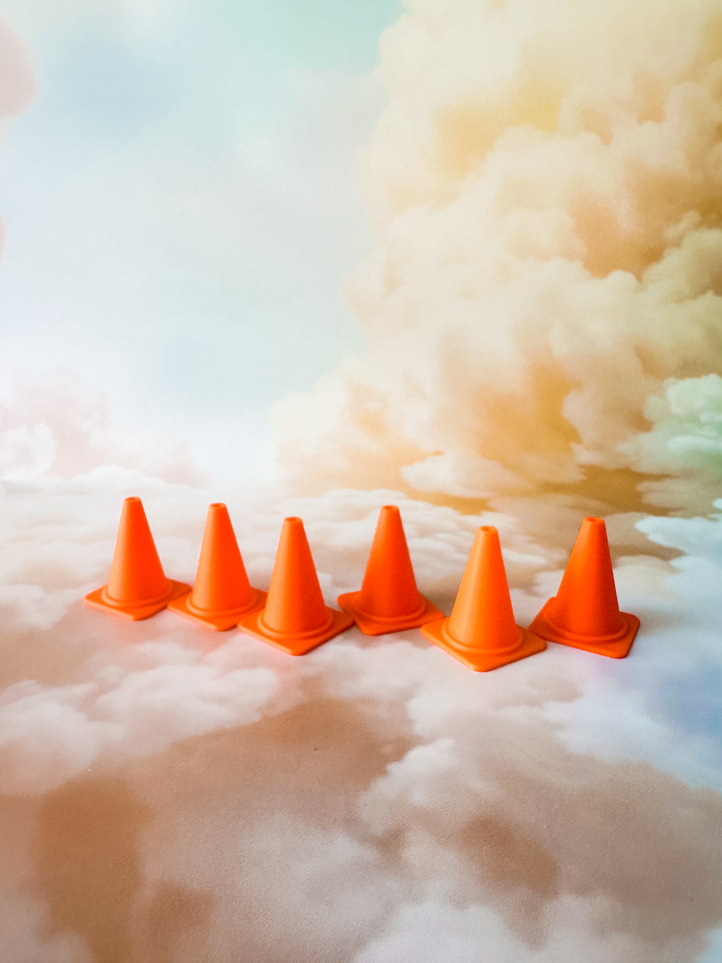 Construction Cones - Sensory Play & Playdough Add In | Set of 6