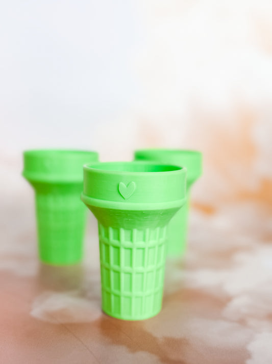Ice Cream Cones (Bright Green)