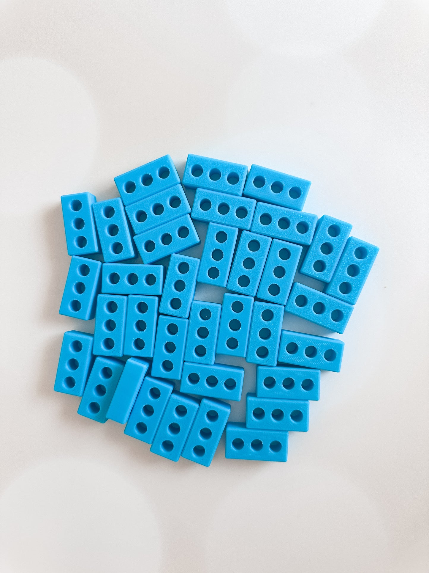 Construction Eco Mini Play Bricks | Set of 12 (Pink, Blue, White)