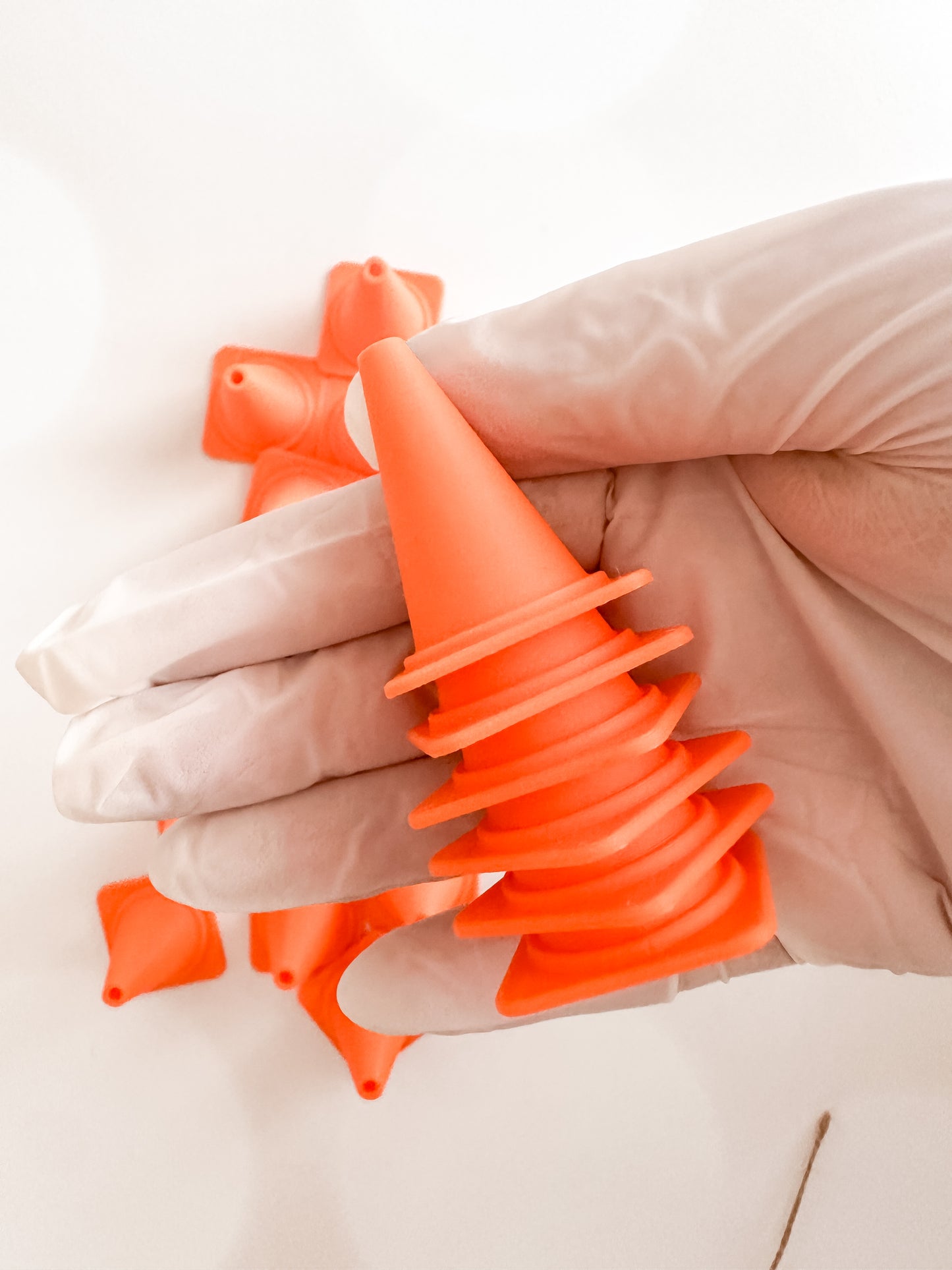 Construction Cones - Sensory Play & Playdough Add In | Set of 6