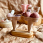 Wooden Icecream Cone Stand 2-Hole