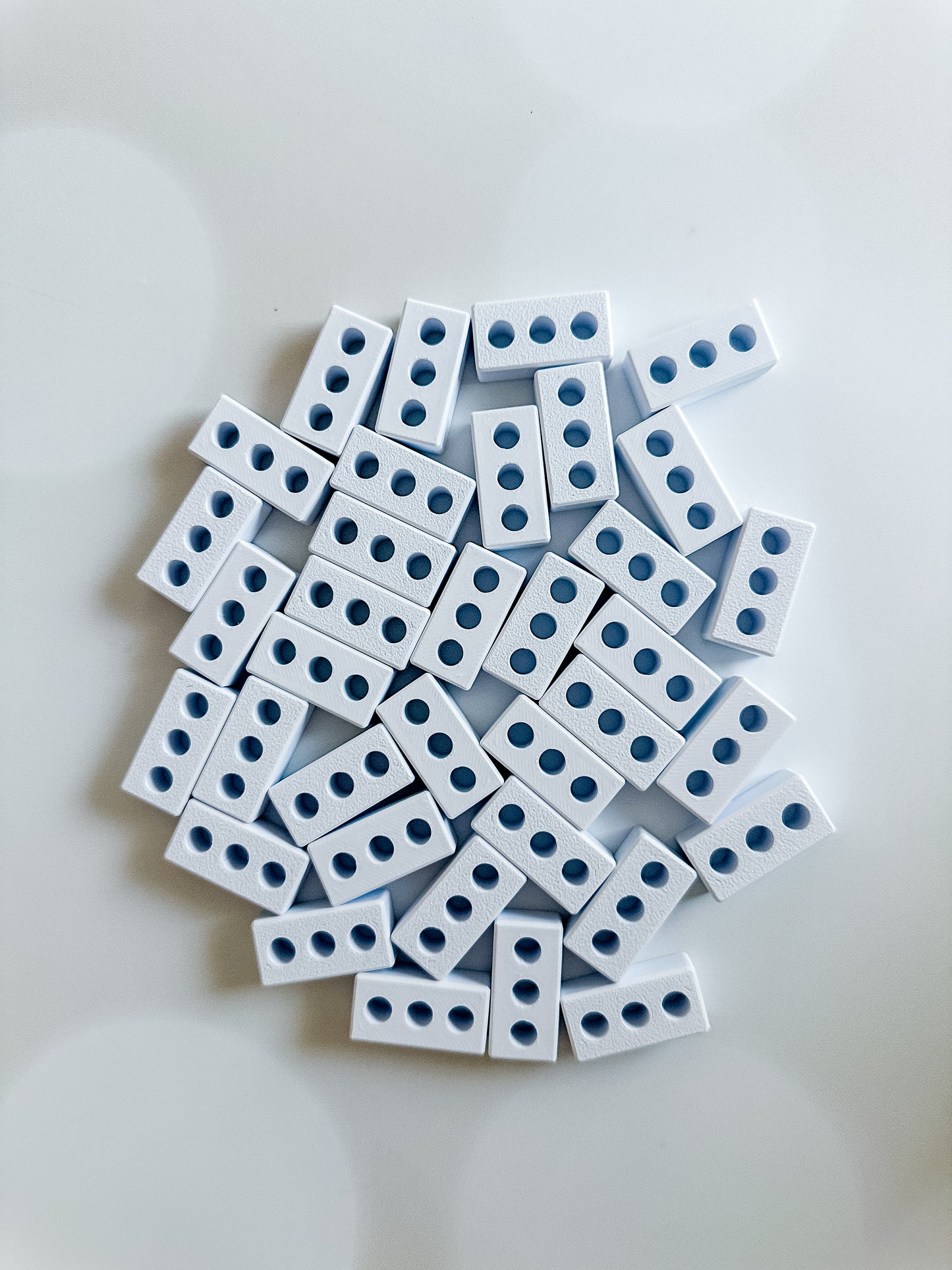Construction Eco Mini Play Bricks | Set of 12 (Pink, Blue, White)