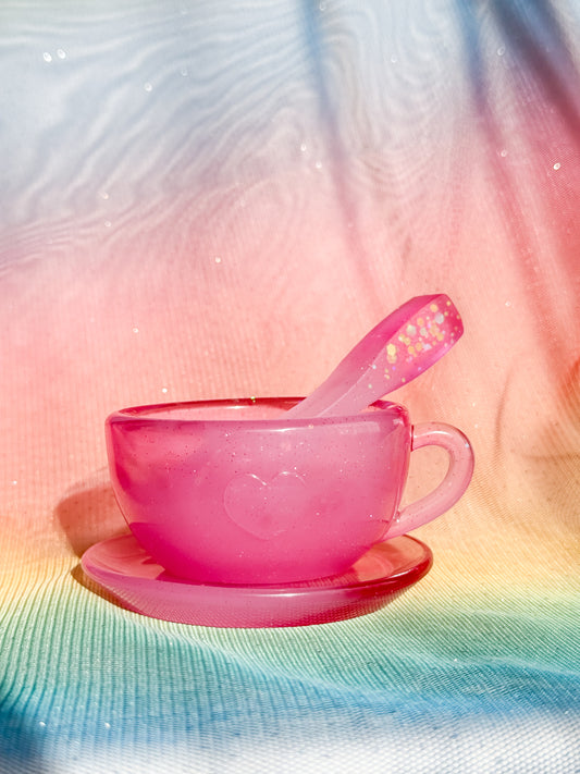 Teacup Set Play Accessories (2 tone Pink)
