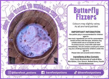 Butterfly Drop Fizzers - 6 pack