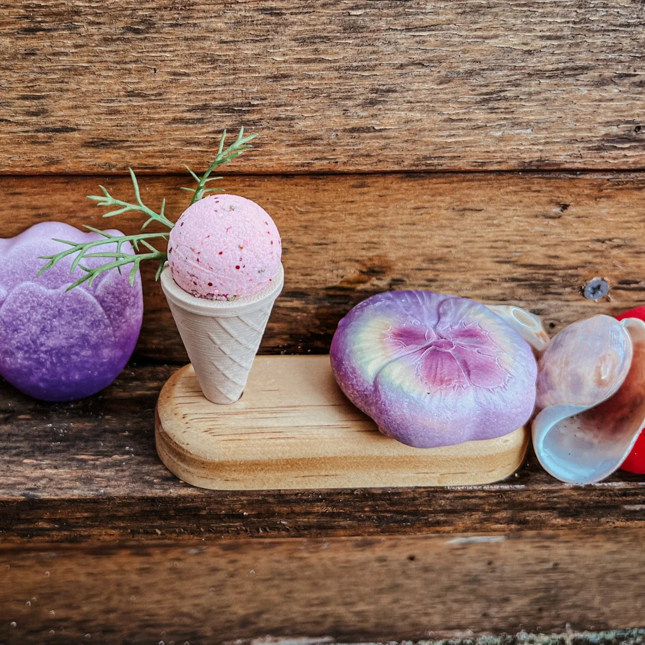 Wooden Icecream Cone Stand 2-Hole