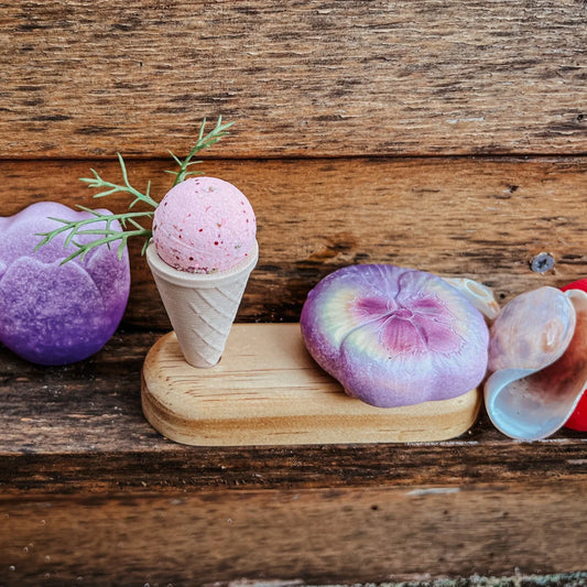 Wooden Icecream Cone Stand 2-Hole